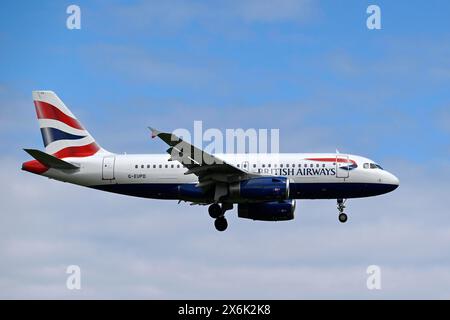 Aircraft British Airways, Airbus A319-100, G-EUPD Stock Photo