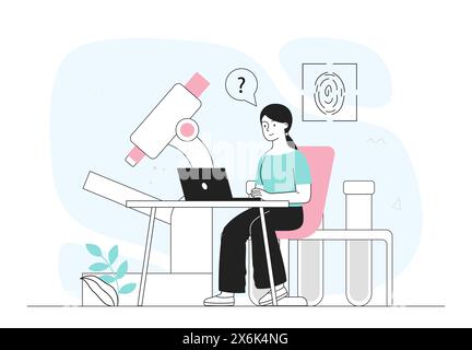 Forensic medical examination vector simple Stock Vector
