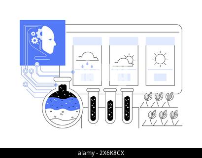 AI-Powered Irrigation Management abstract concept vector illustration ...