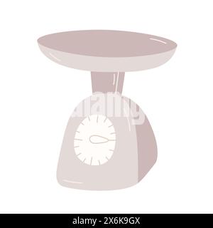 Vector illustration of a kitchen scale on a white background. Stock Vector