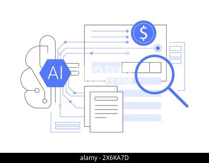 AI-Predictive Research Funding abstract concept vector illustration. Stock Vector