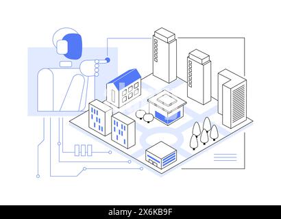 AI-Driven 3D Modeling abstract concept vector illustration Stock Vector ...