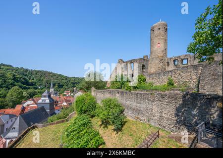 Castle ruins of Eppstein, Taunus, Hesse, Germany Stock Photo