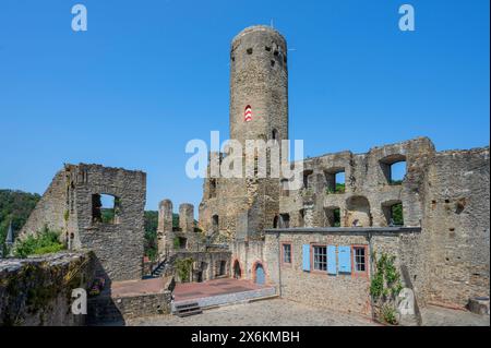 Castle ruins of Eppstein, Taunus, Hesse, Germany Stock Photo