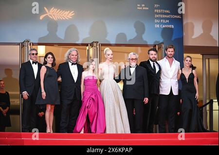 News - Furiosa: A Mad Max Saga Red Carpet - The 77th Annual Cannes Film Festival Michael DeLuca, Pamela Abdy, Doug Mitchell, Alyla Browne, Anya Taylor-Joy, George Miller, Chris Hemsworth, Elsa Pataky and Tom Burke attend Furiosa: A Mad Max Saga Screening &amp red carpet at the 77th annual Cannes Film Festival at Palais des Festivals on May 15, 2024 in Cannes, France. Cannes Palais de Festival France Copyright: xStefanosxKyriazisx/xLiveMediax LPN 1353314 Stock Photo