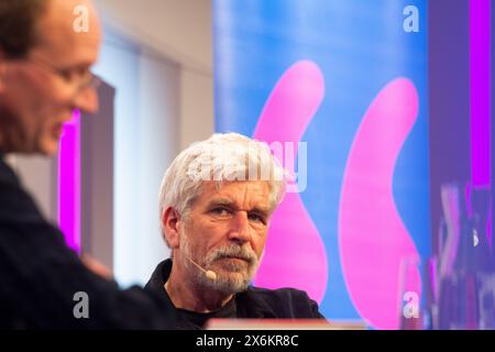 Cologne, Germany. 15th May, 2024. Karl Ove Knausgard, a Norwegian author, is being seen on the stage at Flora Hall in Cologne, Germany, on May 15, 2024, during the lit.cologne 2024, the international literature festival (Photo by Ying Tang/NurPhoto).0 Credit: NurPhoto SRL/Alamy Live News Stock Photo