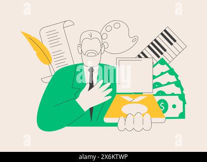 Cultural prize abstract concept vector illustration. Stock Vector