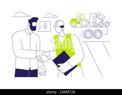 Consulting farmers abstract concept vector illustration. Stock Vector