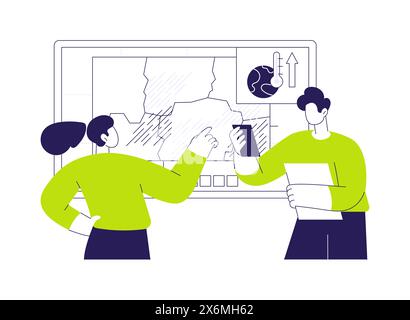 Research global temperature change abstract concept vector illustration ...