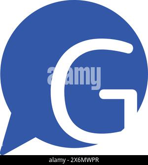 G Letter with Chat Logo Stock Vector
