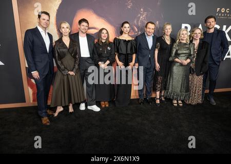 Giles Martin, Joe Naftalin, Nicky Kentish-Barnes, Juliet Cowan, Marisa Abela, Sam Taylor-Johson, Matt Greenhalgh, Alison Owen, Debra Hayward and Iain Cooke attend the 'Back to Black' premiere at AMC Lincoln Square in New York on May 14, 2024 Stock Photo