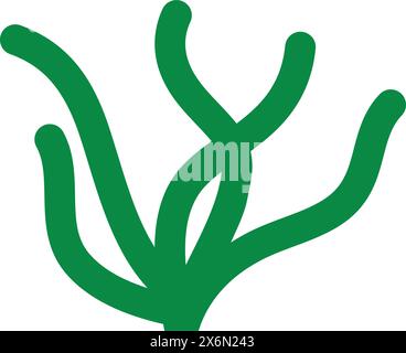 seaweed icon logo illustration design Stock Vector
