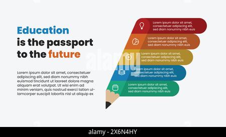 Creative Infographic template. Business process chart workflow . Corporate presentation slide template for pitch deck. Stock Vector