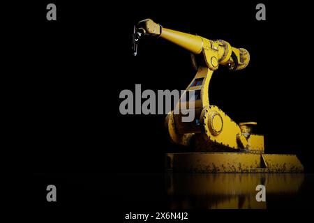 industrial welding robot - 3D Illustration Stock Photo