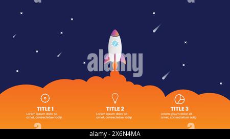 Creative Infographic template. Business process chart workflow . Corporate presentation slide template for pitch deck. Stock Vector