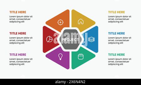 Creative Infographic template. Business process chart workflow . Corporate presentation slide template for pitch deck. Stock Vector