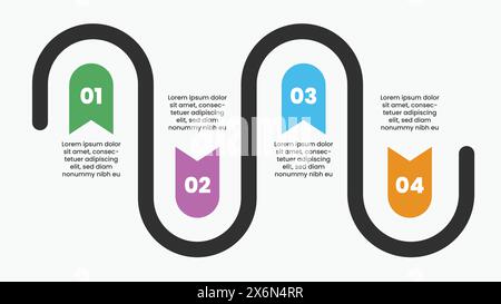 Creative Infographic template. Business process chart workflow . Corporate presentation slide template for pitch deck. Stock Vector