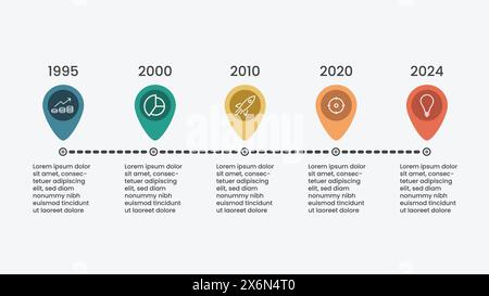 Creative Infographic template. Business process chart workflow . Corporate presentation slide template for pitch deck. Stock Vector
