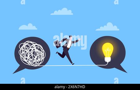 Understanding problem solution simplify challenge. Stock Vector