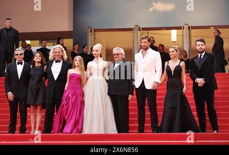 Cannes, France. 15th May, 2024. Cast members arrive for the screening of the film 'Furiosa: A Mad Max Saga' at the 77th edition of the Cannes Film Festival in Cannes, southern France, on May 15, 2024. Credit: Gao Jing/Xinhua/Alamy Live News Stock Photo