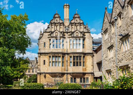 View of Trinity College grounds from Broad Street. Oxford, England, UK Stock Photo