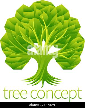 Tree Abstract Stylised Concept Design Icon Stock Vector