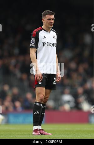 Joao Palhinha of Fulham. - Fulham v Crystal Palace, Premier League, Craven Cottage Stadium, London, UK - 27th April 2024. Editorial Use Only - DataCo restrictions apply. Stock Photo