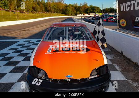 Delaware, Canada. 10th May, 2024, Delaware Speedway opens the doors for the 72nd season opener. Bone Stock Driver Justin Collver (78) from Lucan Ontar Stock Photo