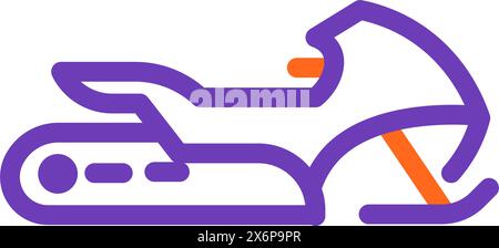 Snowmobile Icon Vector Illustration Stock Vector