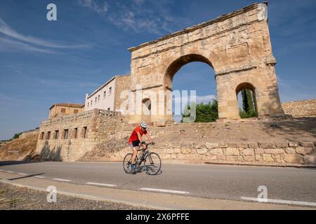 Roman triumphal arch, 1st century BC. C., Medinaceli, Soria, autonomous community of Castilla y León, Spain, Europe. Stock Photo