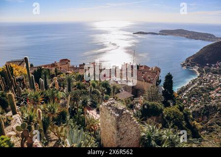 The Jardin botanique d'Eze, a botanical mountaintop garden located in Eze, on the French Riviera Stock Photo