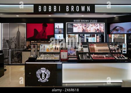 SINGAPORE - NOVEMBER 06, 2023: Bobbi Brown make-up products displayed at Metro Paragon in Paragon Mall, located in the Orchard Road area of Singapore. Stock Photo