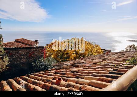 The Jardin botanique d'Eze, a botanical mountaintop garden located in Eze, on the French Riviera Stock Photo