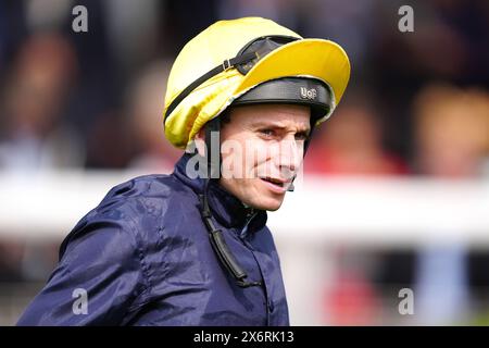 Jockey Ryan Moore before the Al Basti Equiworld Dubai Middleton Fillies' Stakes at York Racecourse. Picture date: Thursday May 16, 2024. Stock Photo