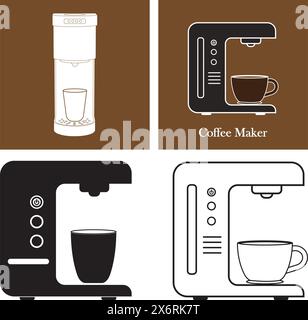 Coffee maker icon vector illustration simple design Stock Vector