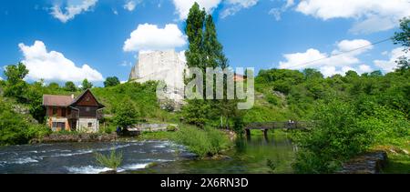 Slunjcica and Korana river, Slunj Stock Photo