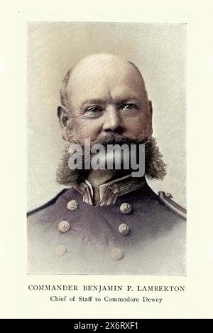 Vintage picture of Benjamin Peffer Lamberton a rear admiral in the United States Navy, who served in the Spanish–American War. Stock Photo