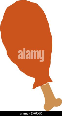 Fried chicken simple flat vector illustration icon Stock Vector Image ...