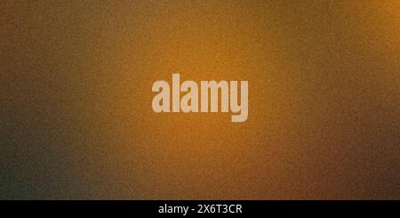 Dark golden gradient background, rough texture, grain noise. Stock Photo