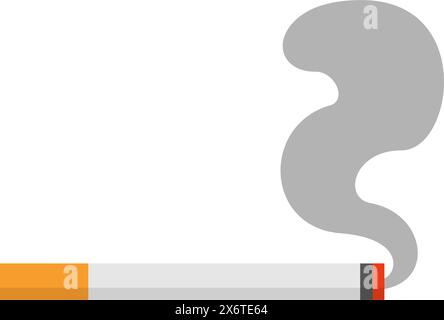 Cigarette, tobacco and smoking concept, isolated icon Stock Vector