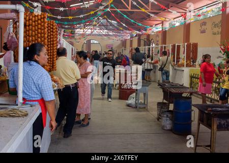 Tlacolula, Oaxaca; Mexico. Tlacolula's Covered Indoor Meat Market ...