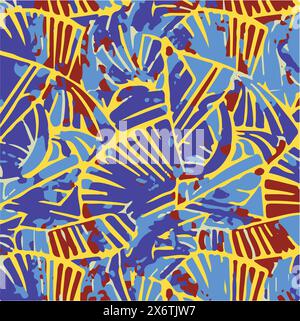 Abstract pattern with geometric shape and graphical seamless vector illustrations. Stock Vector