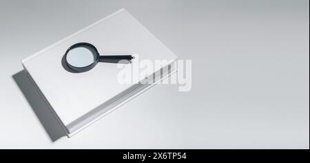 Education concept, white paper, pen on notebook. Office document business background, writing essentials. Stock Photo