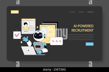 Vector of automated online job application and best candidate ...