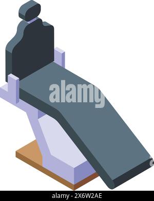 3d isometric illustration of a sleek gym weight bench for fitnessrelated designs Stock Vector