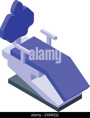 Illustration of a modern isometric exercise bench with adjustable weightlifting equipment in a contemporary gym setting Stock Vector