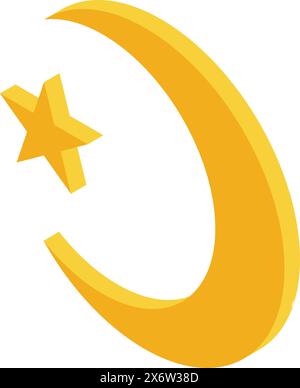 Illustration of a stunning golden shooting star with a glowing tail in the night sky. A celestial symbol of luck and magic. Perfect for decorative graphic design. Vector illustration Stock Vector