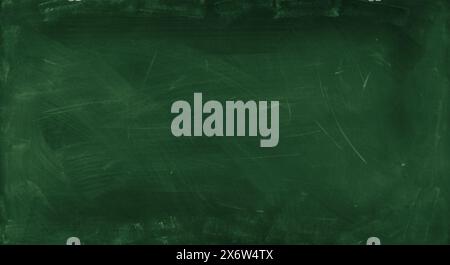 Chalk rubbed out on green chalkboard background Stock Photo