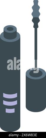Isometric illustration of a vape pen next to a refill bottle of eliquid Stock Vector
