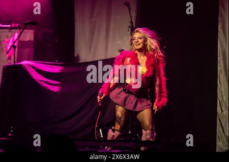 London, United Kingdom. 16th May 2024. Scene Queen warms up the crowd for PVRIS at Troxy, East London. .Cristina Massei/Alamy live news Stock Photo